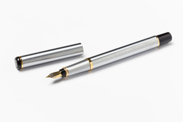 Fountain pen isolated on white background