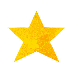 Obraz premium retro illustration style cartoon gold star