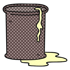 quirky comic book style cartoon barrel of oil
