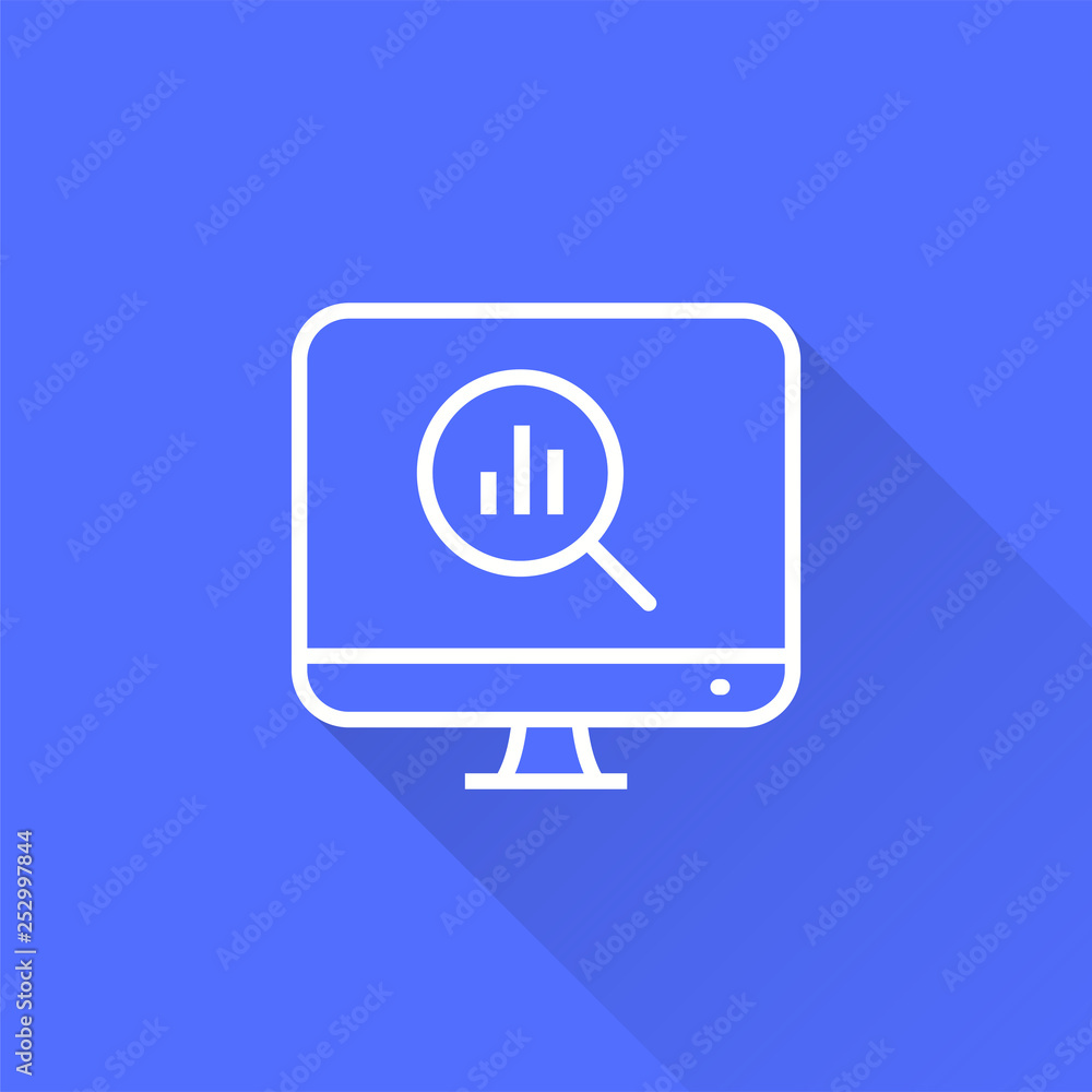 Aufkleber data analysis - vector icon for graphic and web design.