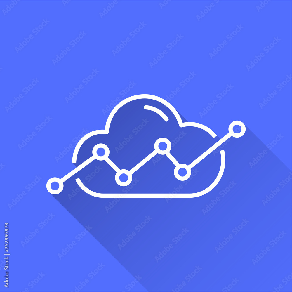 Poster data analysis - vector icon for graphic and web design.