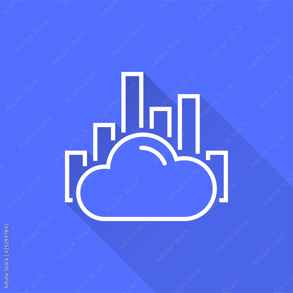 Poster data analysis - vector icon for graphic and web design.
