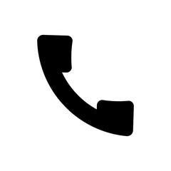 Phone icon black. Vector illustration.