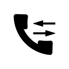 Phone icon black. Vector illustration.
