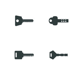 key icon vector. password icon. Vector illustration