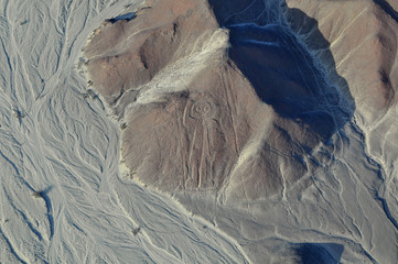 Peru, Lines of Nasca, Aerial View, the Astronaut.