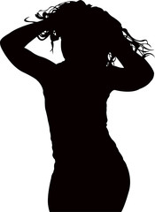 a woman body silhouette vector