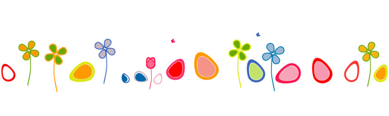 Ostereier Ostern Band Banner Eier Wiese Bunt 