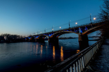 Fototapeta na wymiar Communal bridge, Krasnoyarsk