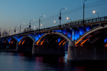 Fototapeta na wymiar Communal bridge, Krasnoyarsk