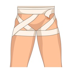 Bandage hip bandaging and muscle stretching isolated body part