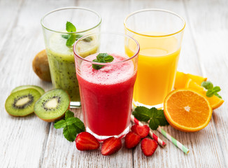 Healthy fruit smoothies