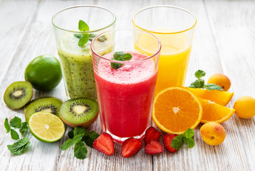 Healthy fruit smoothies