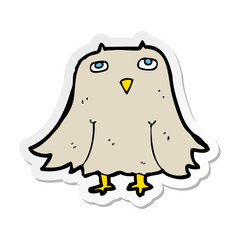 sticker of a cartoon owl
