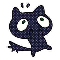 cartoon kawaii of a shocked cat