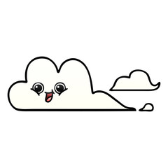 gradient shaded cartoon clouds