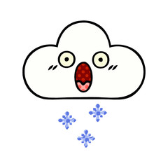comic book style cartoon snow cloud