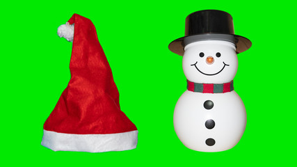 Snowman and Red Hat Christmas Day