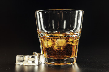 Close-up of glass with whiskey