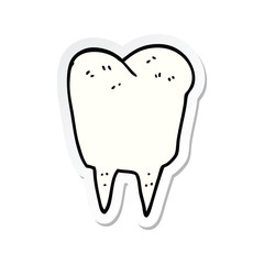 sticker of a cartoon tooth