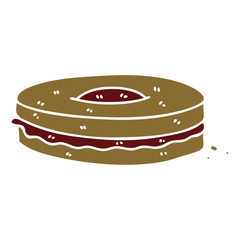 quirky hand drawn cartoon chocolate biscuit