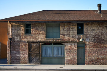 old brick building in historic district of town