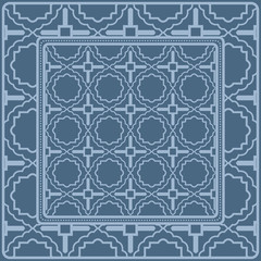 Obraz premium Fashion Design Print With Geometric Pattern. Vector Illustration. For Modern Interior Design, Fashion Textile Print, Wallpaper. Pastel blue color