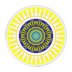 Round Ornament. Decorative Floral Pattern. Vector Illustration. For Interior Design, Printing, Wallpaper