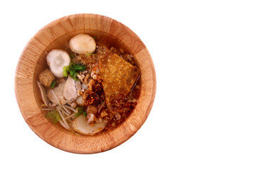 Thai style noodles isolated.