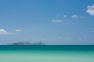Beautiful sea and islands in the distance in the Whitsundays in Australia