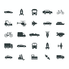 transportation icons set. Vector illustration. car icons