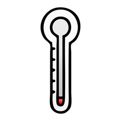 gradient shaded cartoon glass thermometer