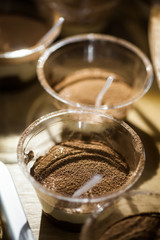 Tiramisu cake in a glass