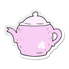 sticker of a cartoon teapot
