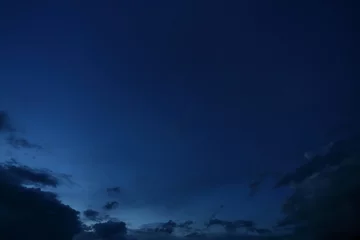 Deurstickers black cloud on blue night sky © sutichak