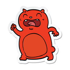 sticker of a cartoon cat