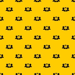 People group pattern seamless vector repeat geometric yellow for any design