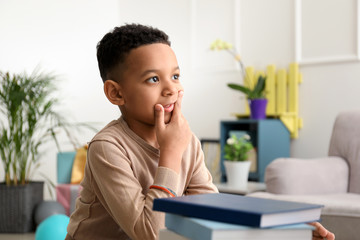 Little boy at speech therapist office
