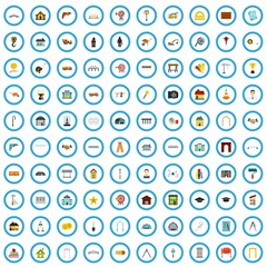 100 construction mastery icons set in flat style for any design vector illustration