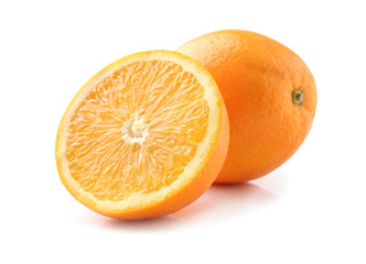 Tasty orange fruit on white background