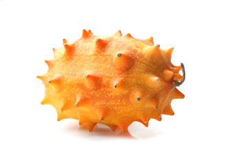 Tasty kiwano on white background