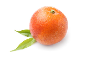 Tasty blood orange fruit on white background