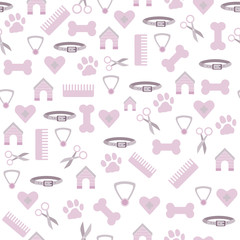 Pet shop banner in flat style