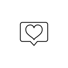Like heart line icon, logo isolated on white background
