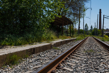 Fototapeta na wymiar abandoned rail way and stations in abkhazia