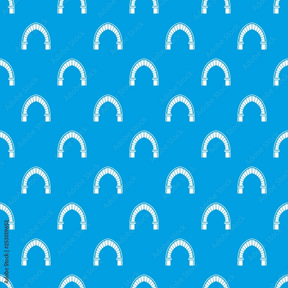 Poster stone arch pattern vector seamless blue repeat for any use