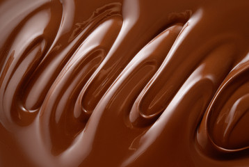 Chocolate background. Melted chocolate.