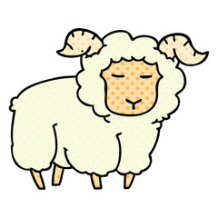 quirky comic book style cartoon ram