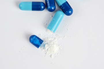 Pills isolated on white background