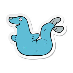 sticker of a cartoon seal